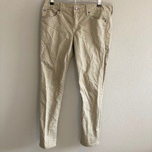Gap Skinny Khaki Colored Leopard Print Jeans